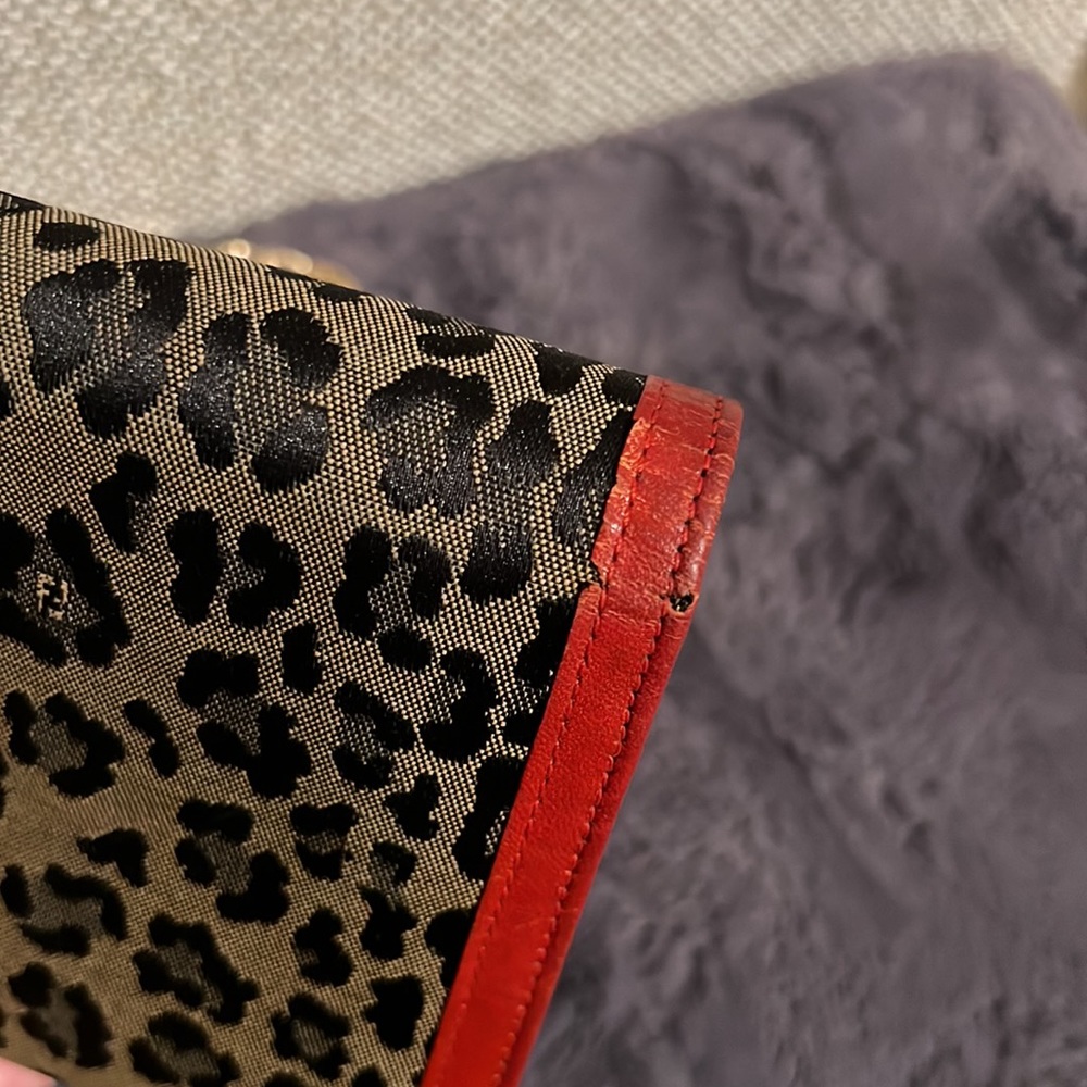 Authentic Fendi clutch WOC leopard red - Picture 14 of 17